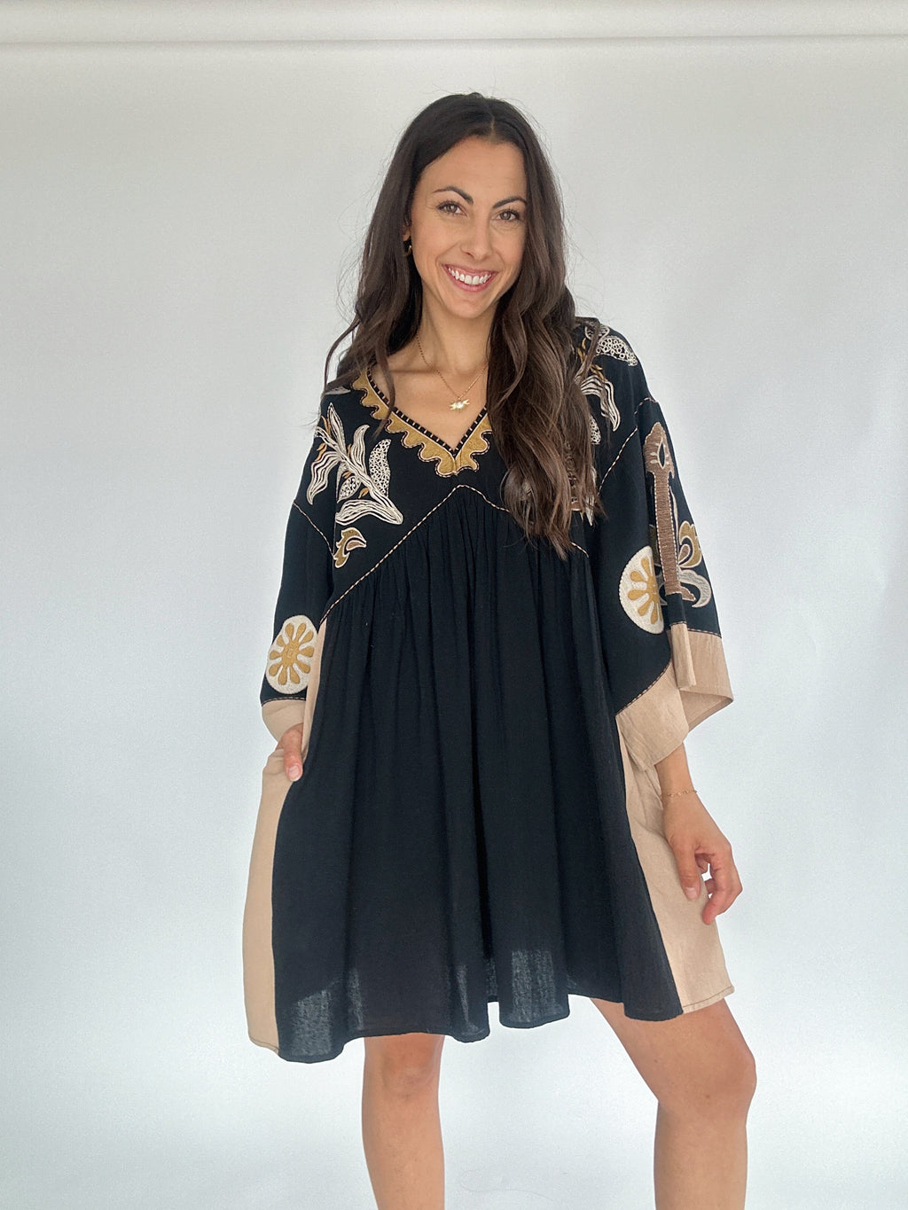 On The Right Path Mini Dress - Black