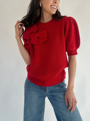 Fancy Fest Knit Top - Red