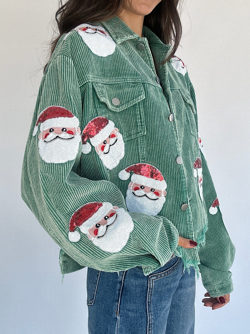 Santa Sequin Corduroy Jacket