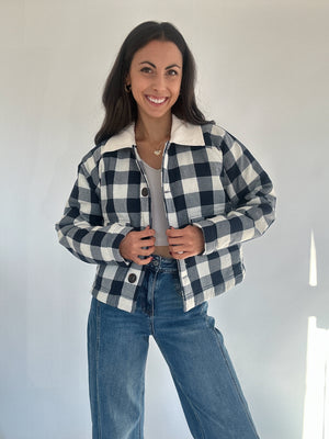 Masie Gingham Plaid Jacket