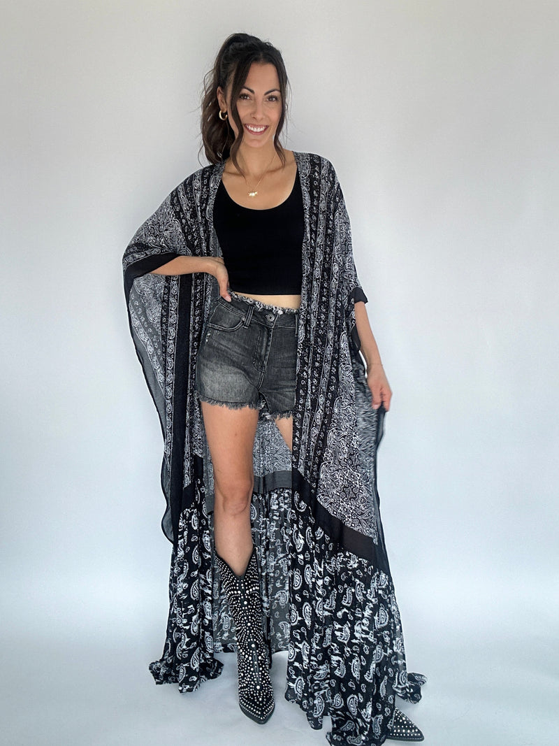 Boho Dreams Kimono - Black