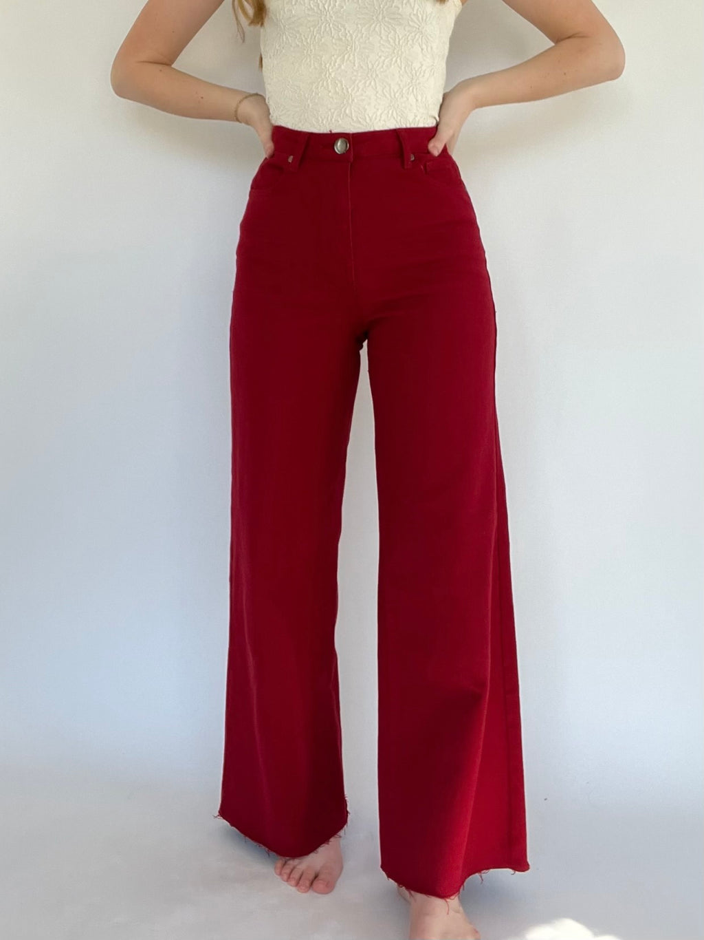 Northwest Wide Leg Pants - Red