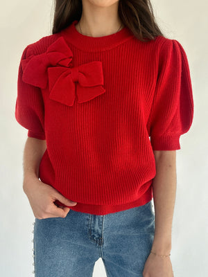 Fancy Fest Knit Top - Red