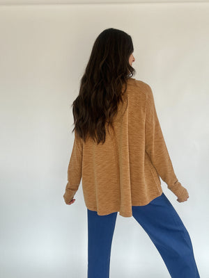 Love Patch Knit Top - Camel