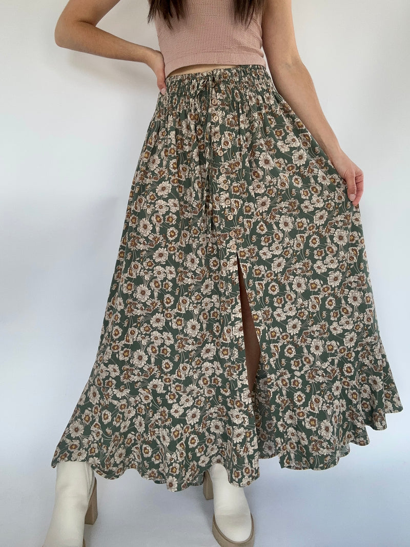 Lost And Found Floral Maxi Skirt