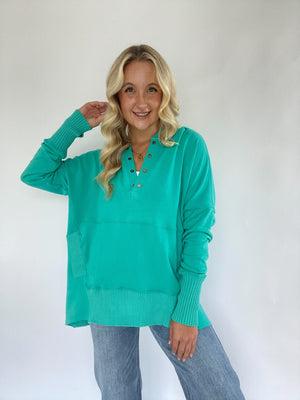 Missing Home Hoodie - Turquoise