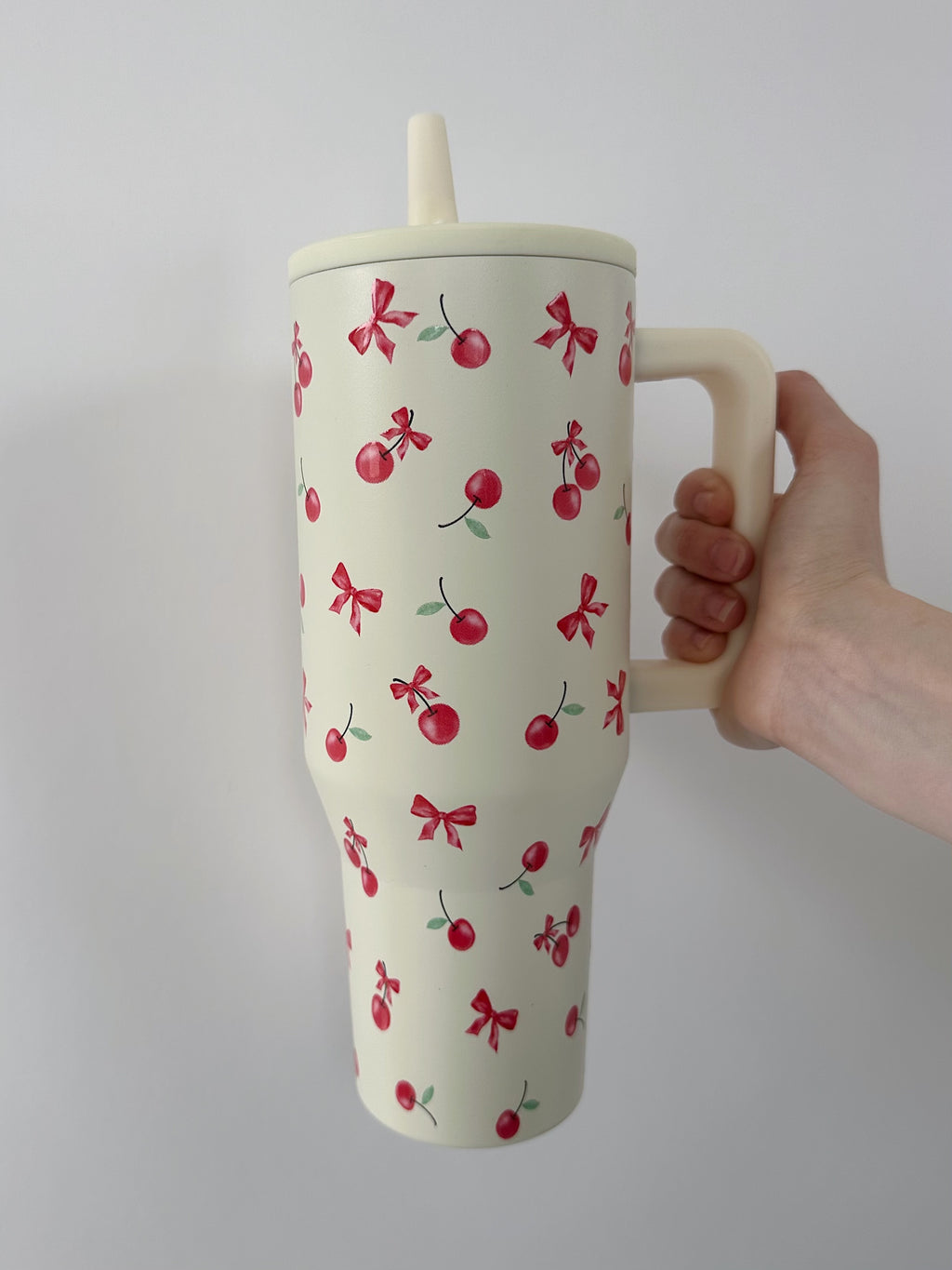 Cherry Bow Tumbler Cup