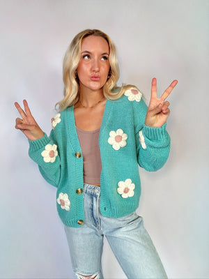 Bloom In Time Flower Cardigan