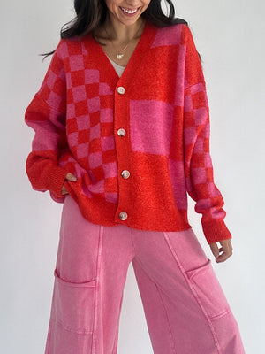 Attitude Check Cardigan - Pink