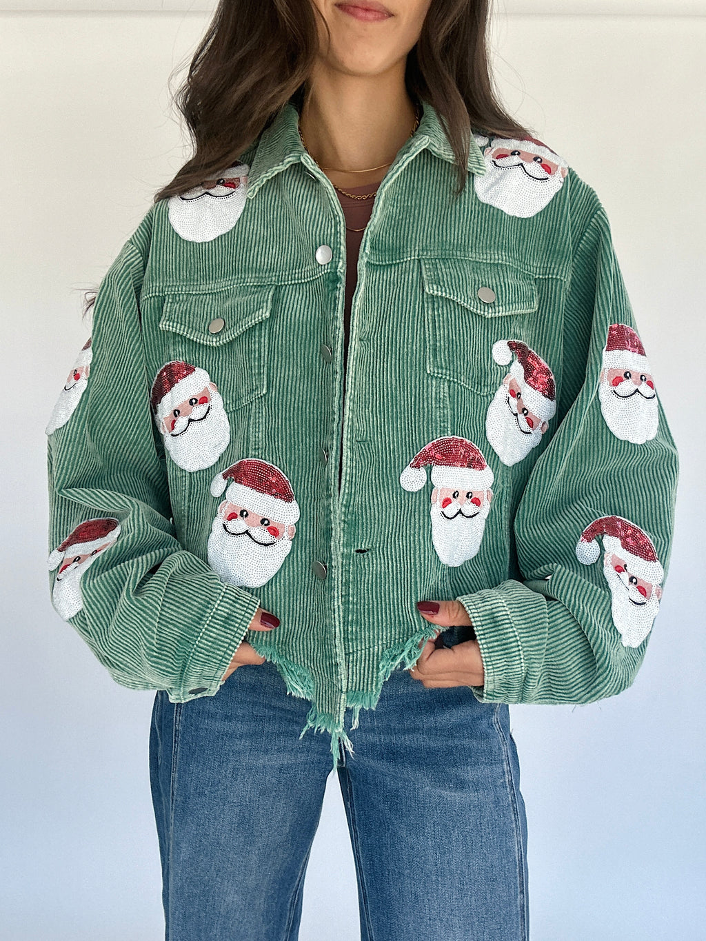 Santa Sequin Corduroy Jacket