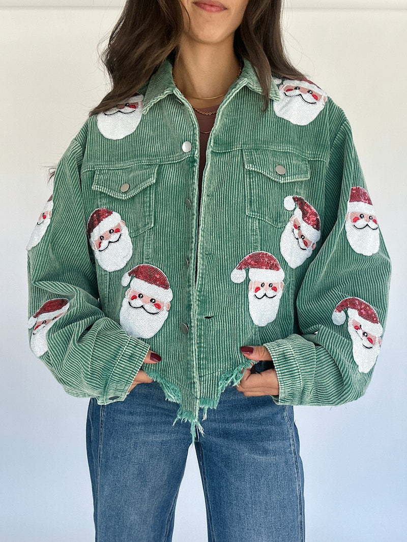 Santa Sequin Corduroy Jacket