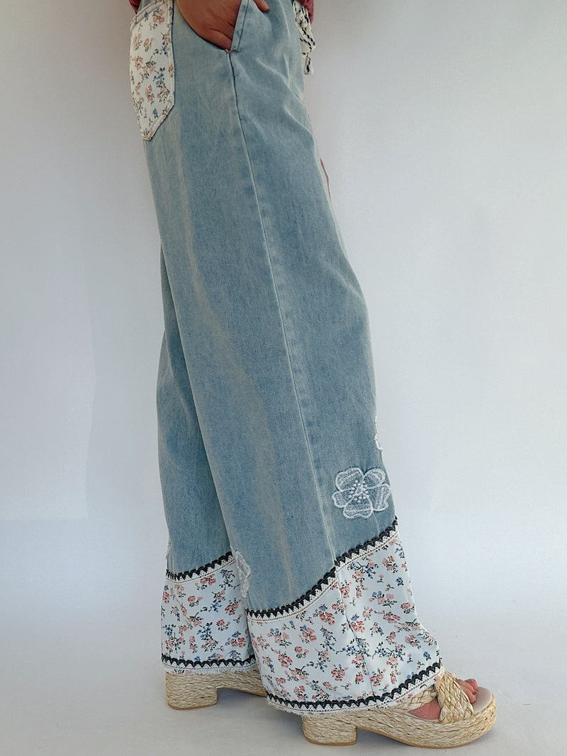 Alexa Floral Denim Pants