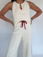 Adaline Stitched Knit Pants Waist