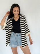 All Around Me Striped Cardigan
