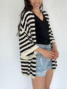 All Around Me Striped Cardigan Side