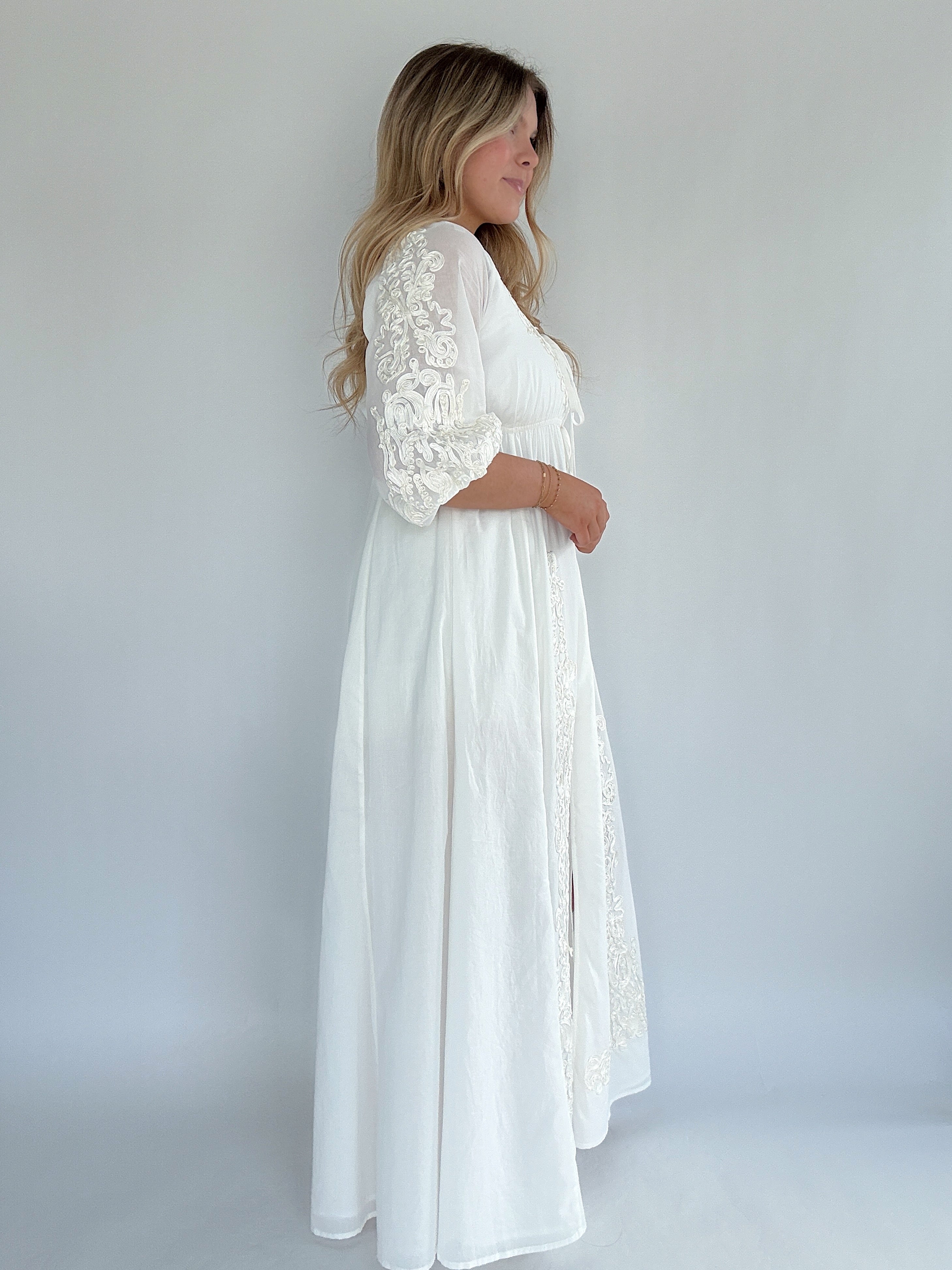Ambore Embroidered Maxi Dress Side