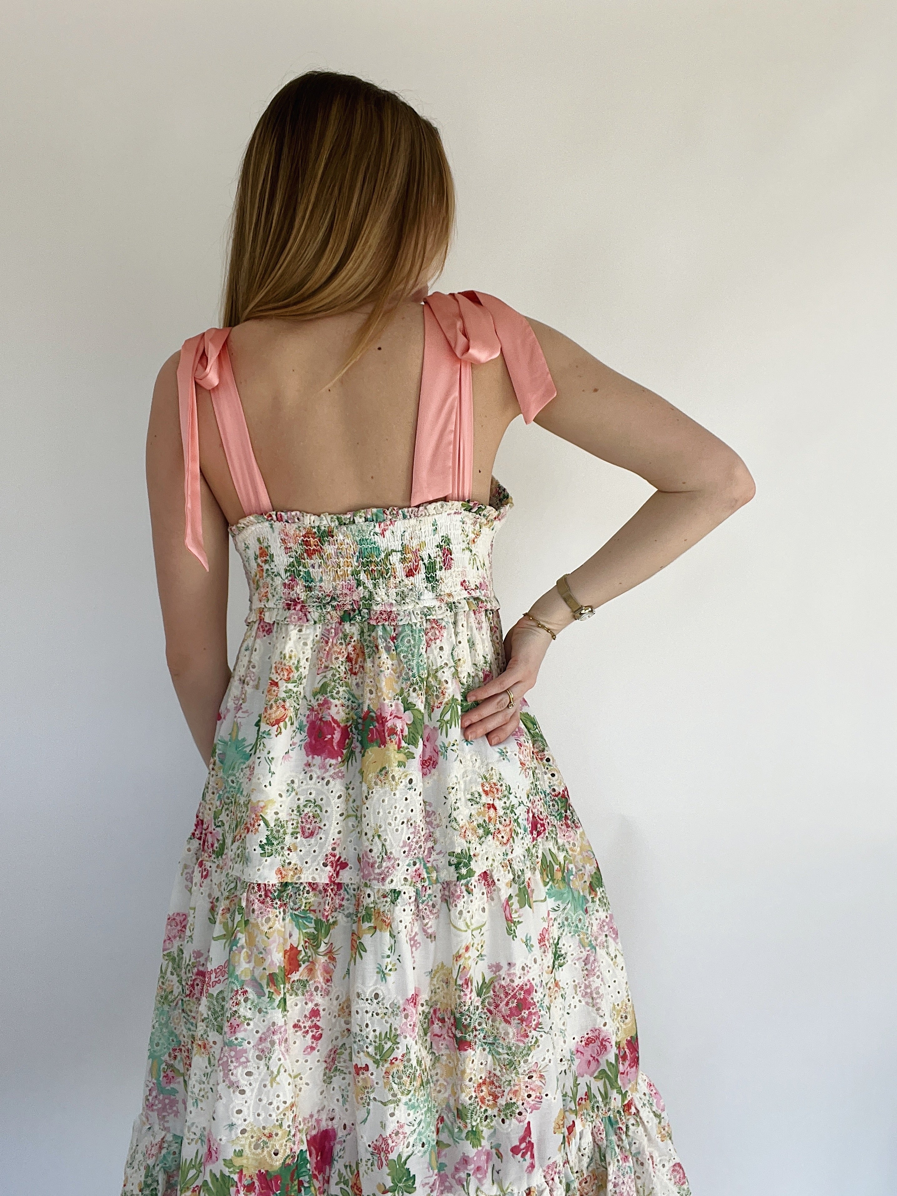 Anniston Floral Dress Back Top