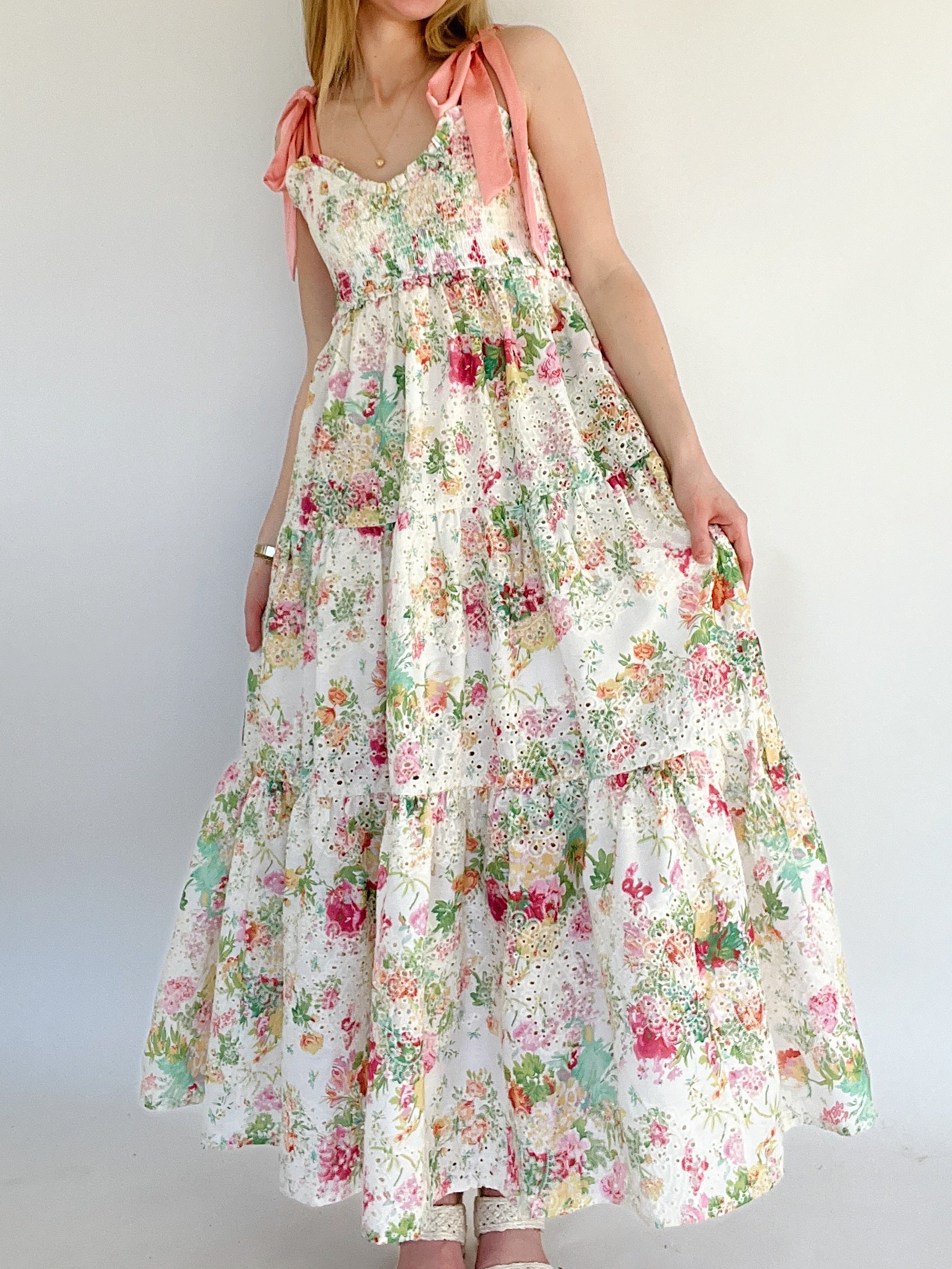 Anniston Floral Dress Front Close Up