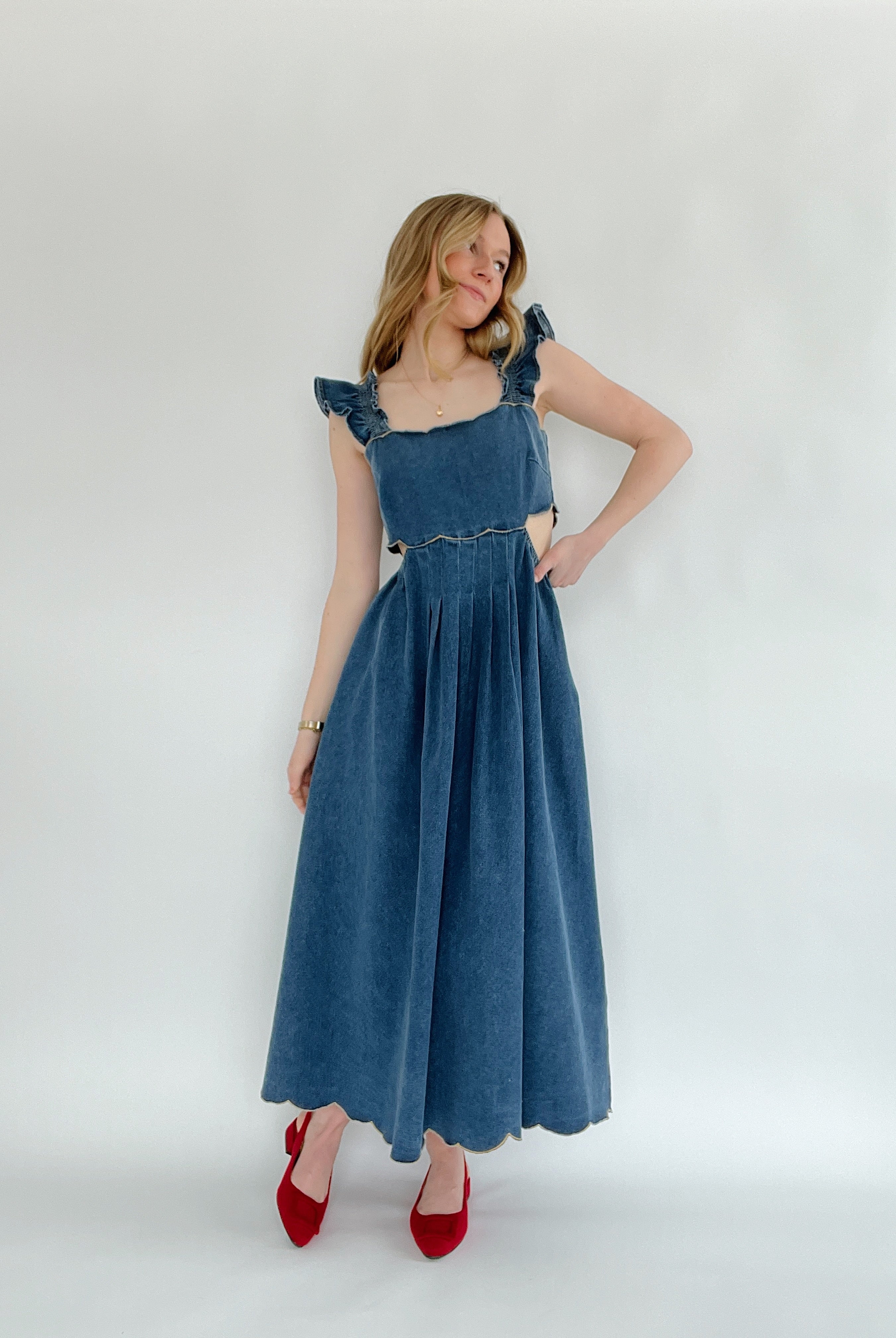 denim dress for wedding Denim Wedding Guest Dresses