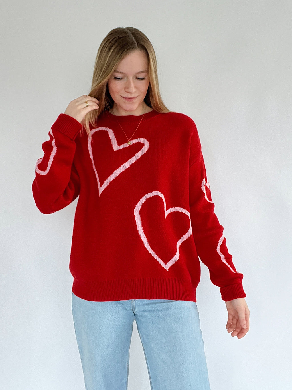 Love For You Sweater - Red