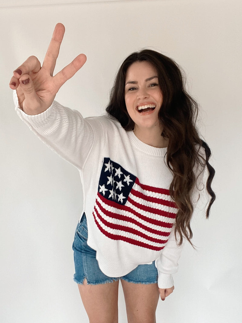 Miss America Flag Sweater