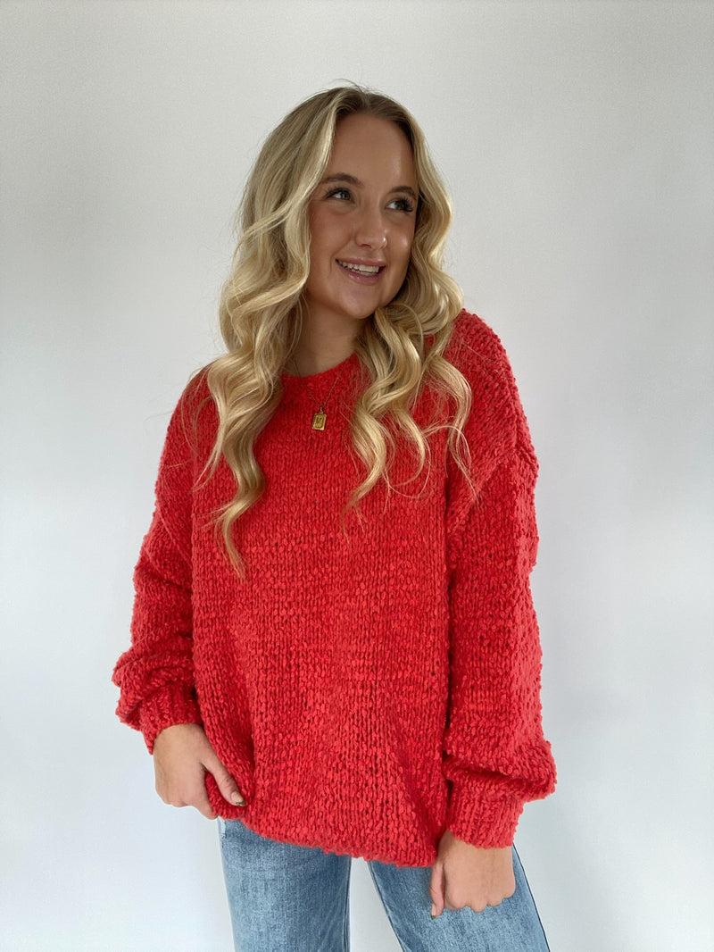 As You Know It Sweater - Scarlet