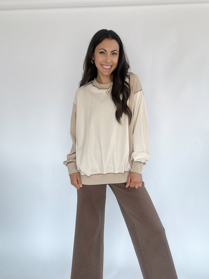 Sunday Stroll Wide Leg Pants - Brown