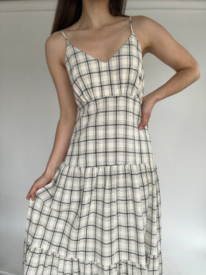 Solo Date Checkered Maxi Dress