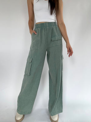 Conversation Cargo Pants - Sage