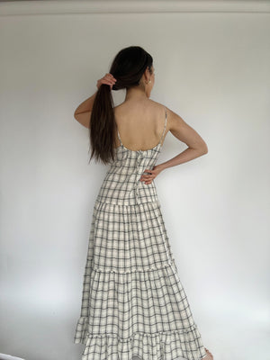 Solo Date Checkered Maxi Dress