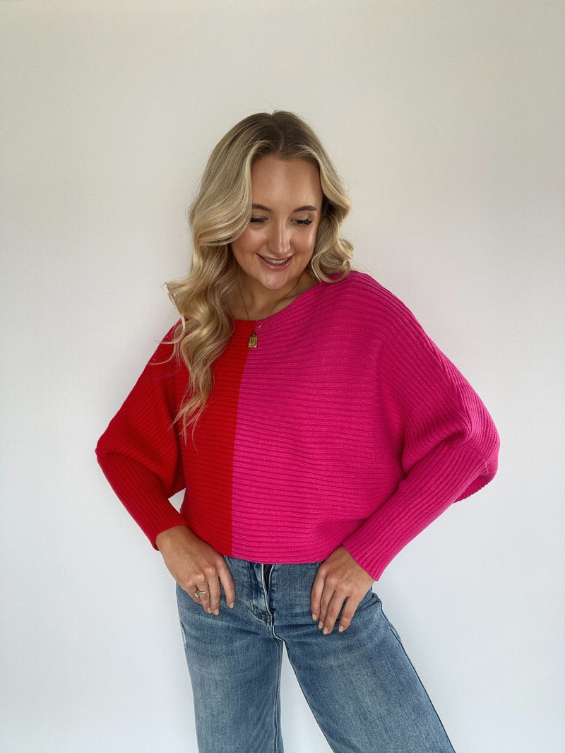 Double Standards Sweater - Hot Pink