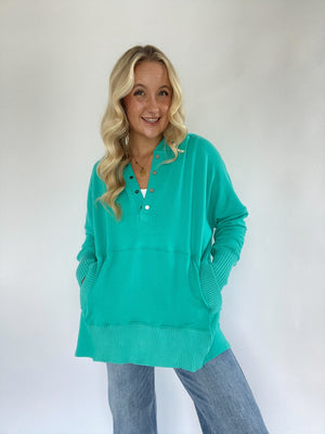 Missing Home Hoodie - Turquoise