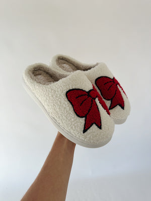 Red Bow Slippers