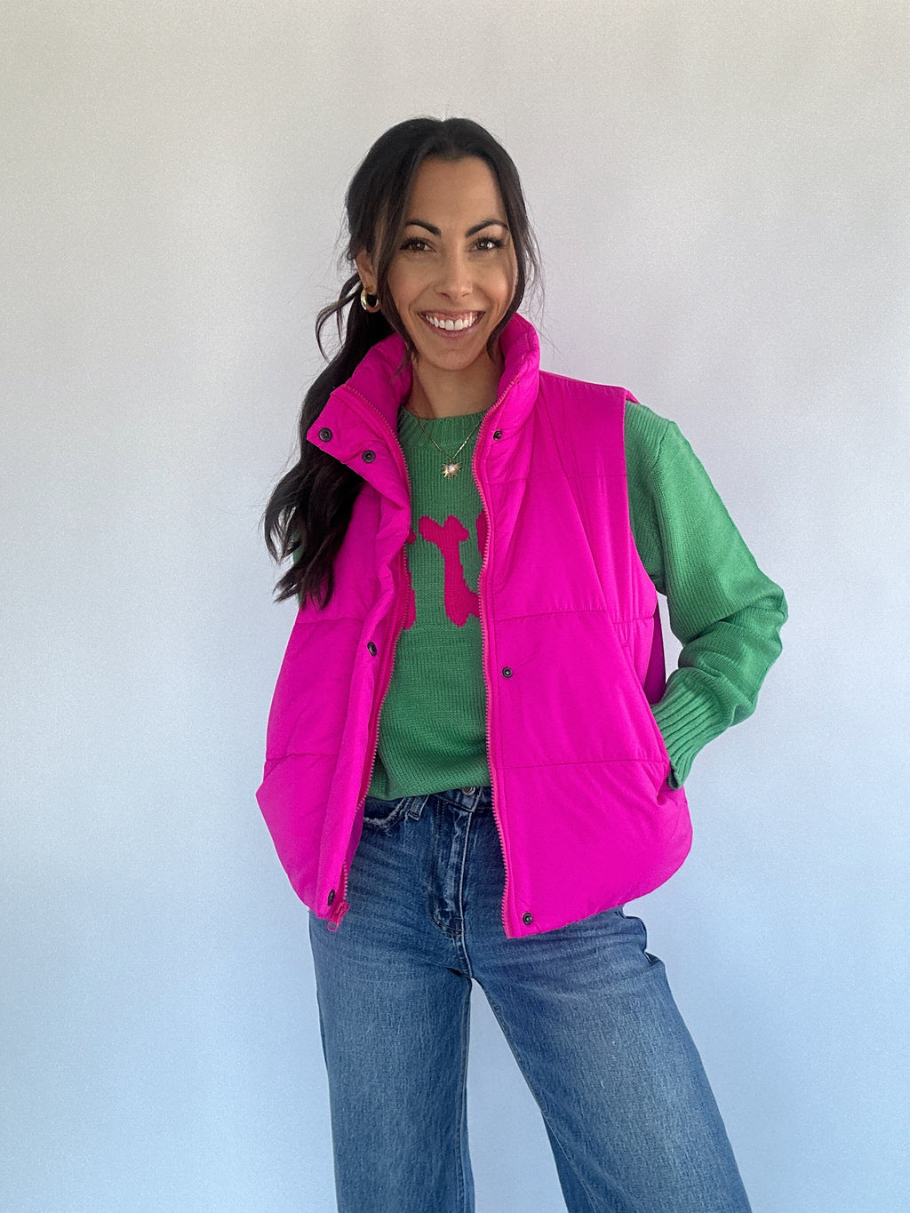 Barbie Pink Puffer Vest