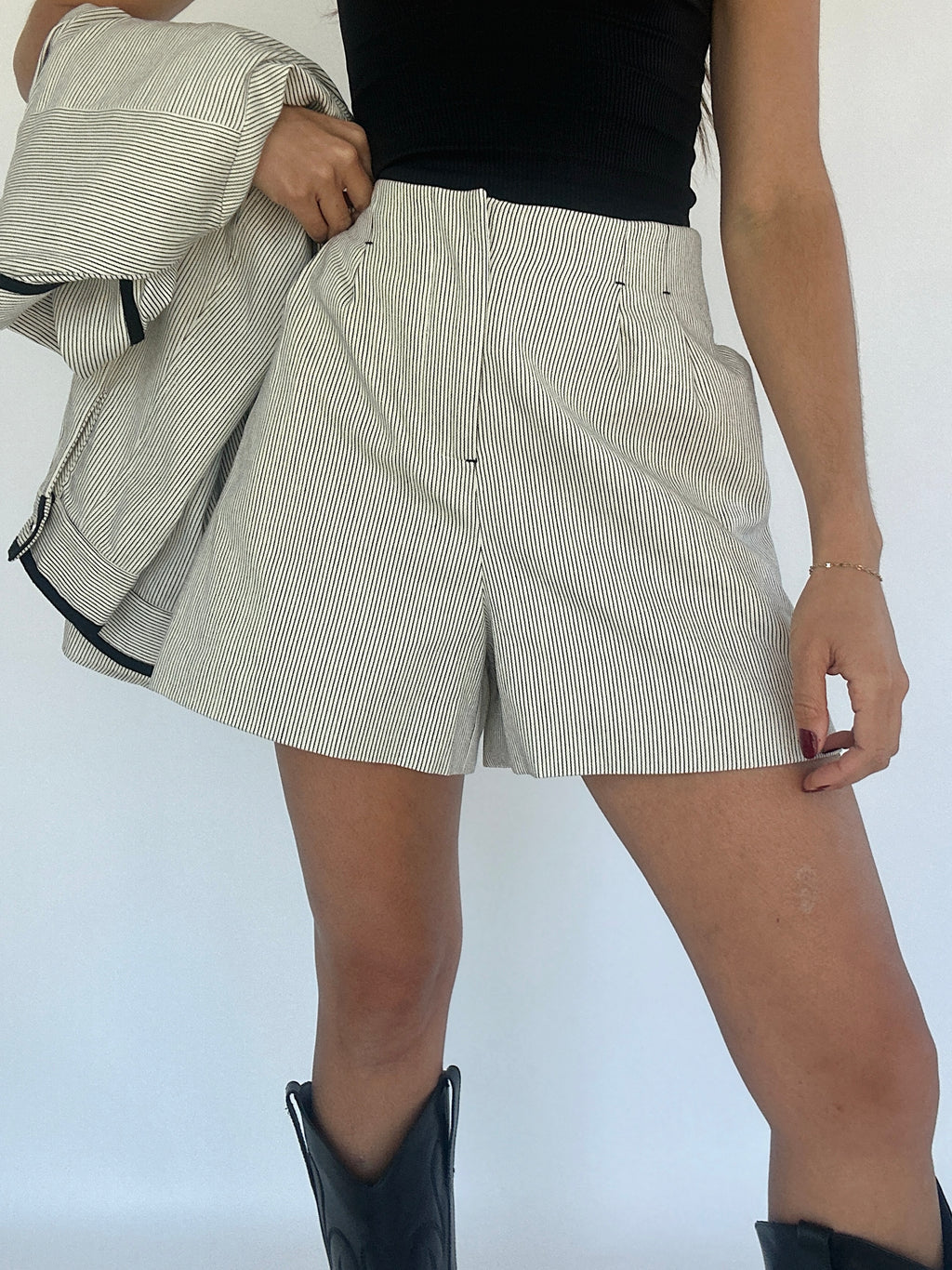 Sophie Pinstripe Shorts