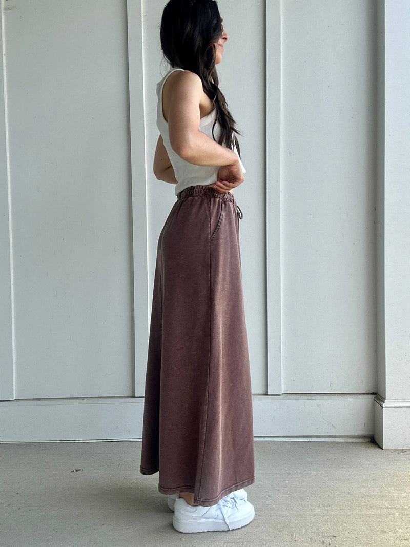 Meet Me Later Maxi Skirt - Mocha