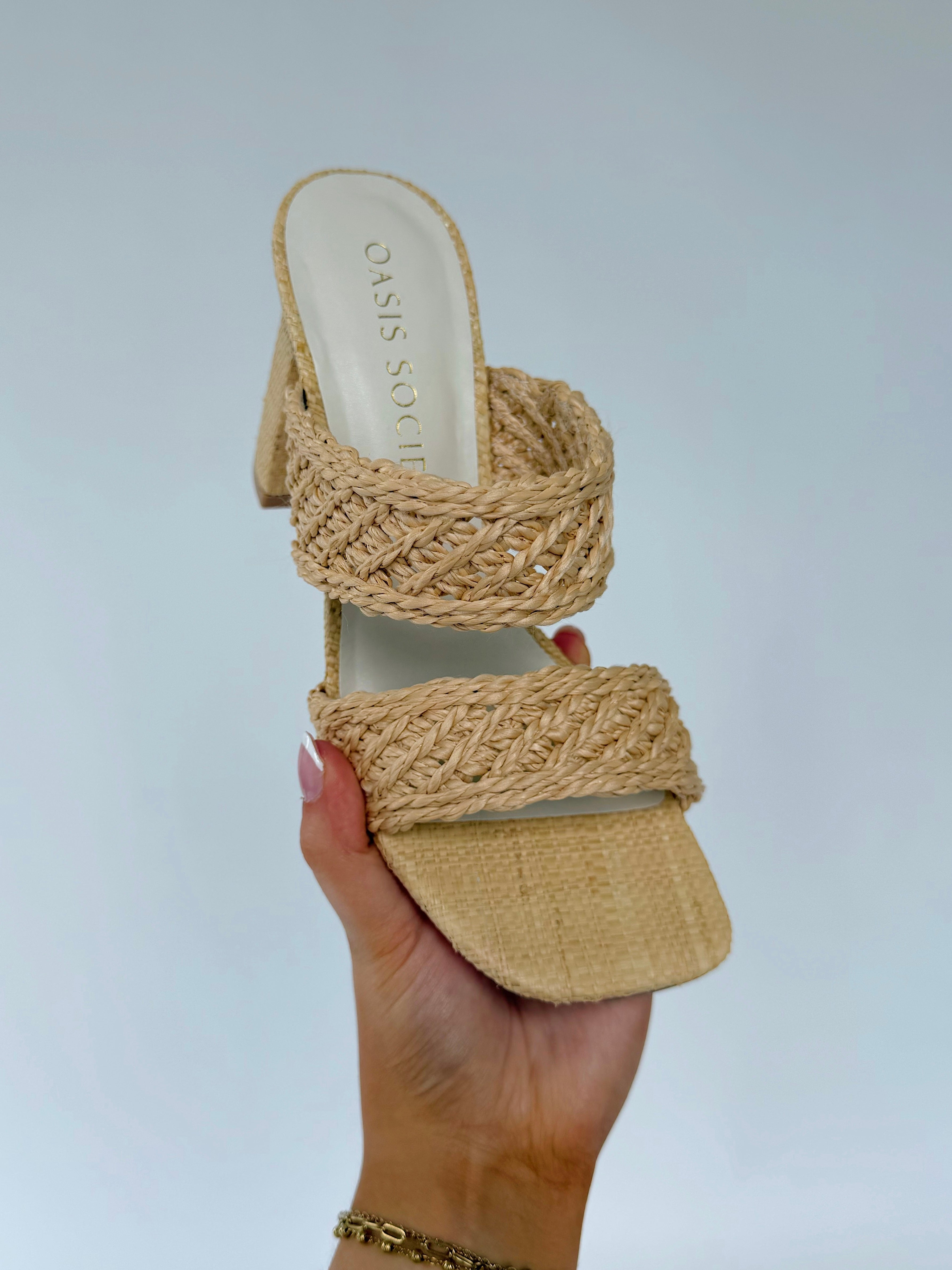 Barbara Woven Heel Wheat Top