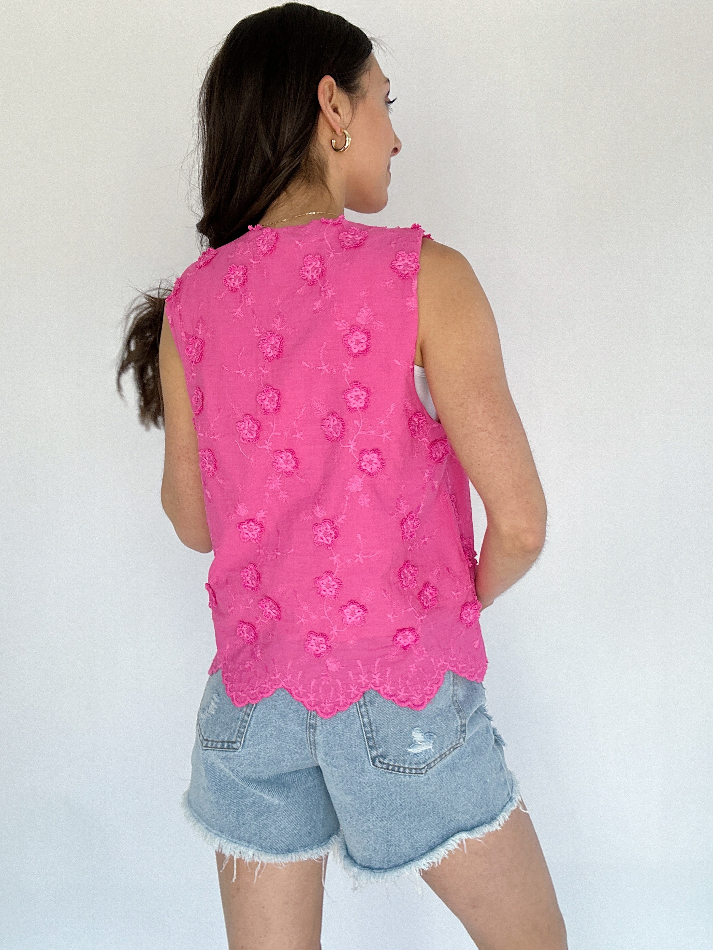 Baylee Floral Vest Top Back