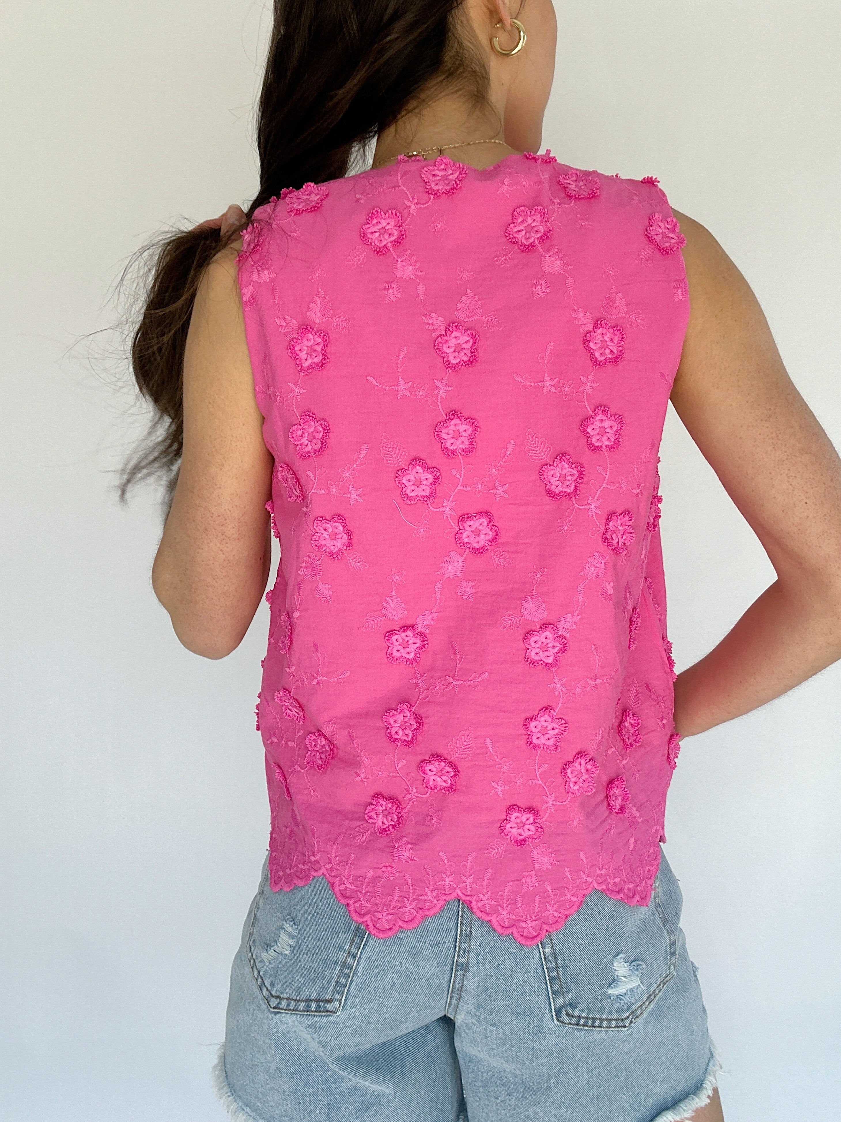Baylee Floral Vest Top Back