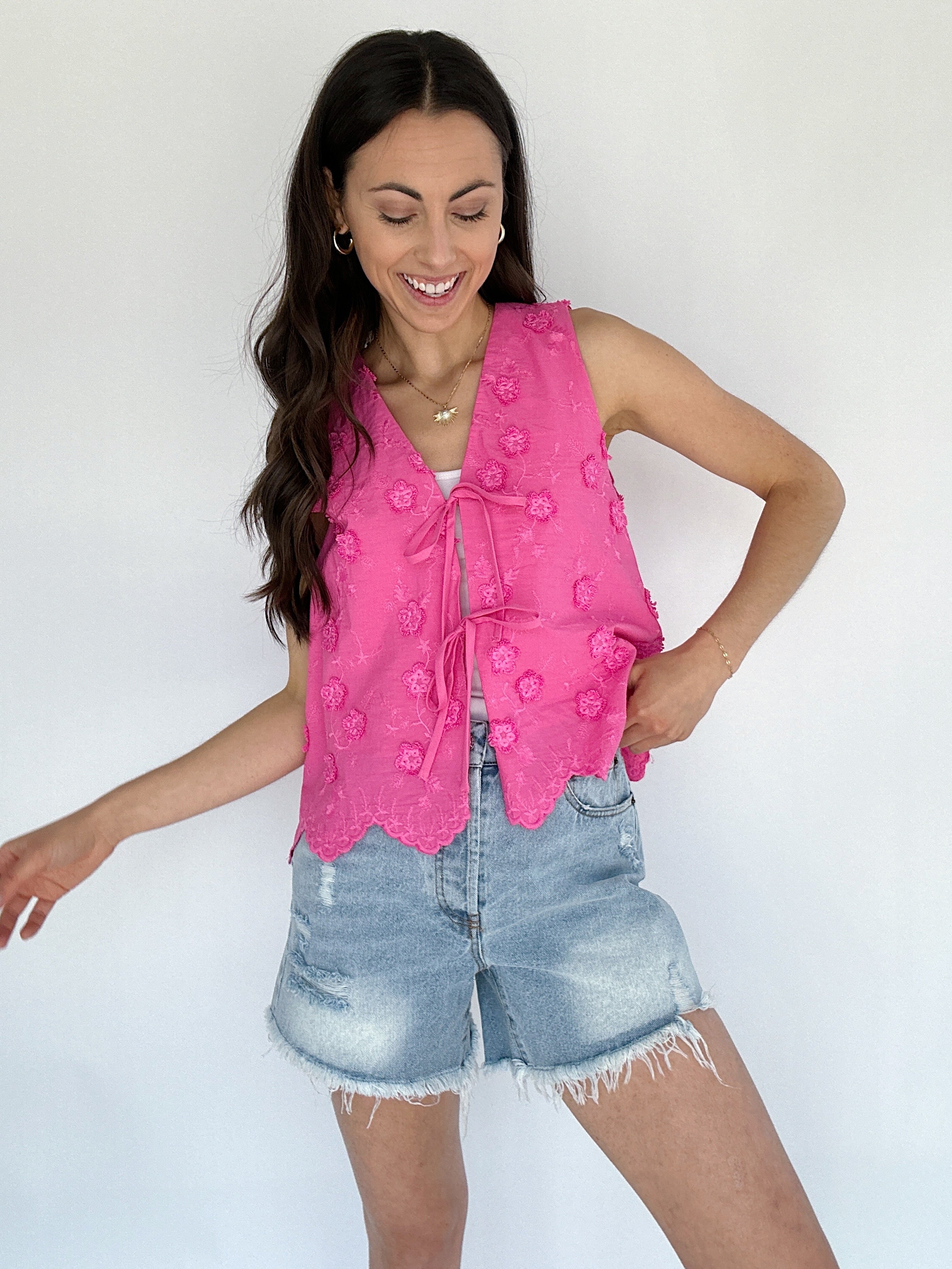 Baylee Floral Vest Top Front