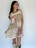 Beyond Me Patchwork Mini Dress