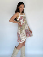 Beyond Me Patchwork Mini Dress Side