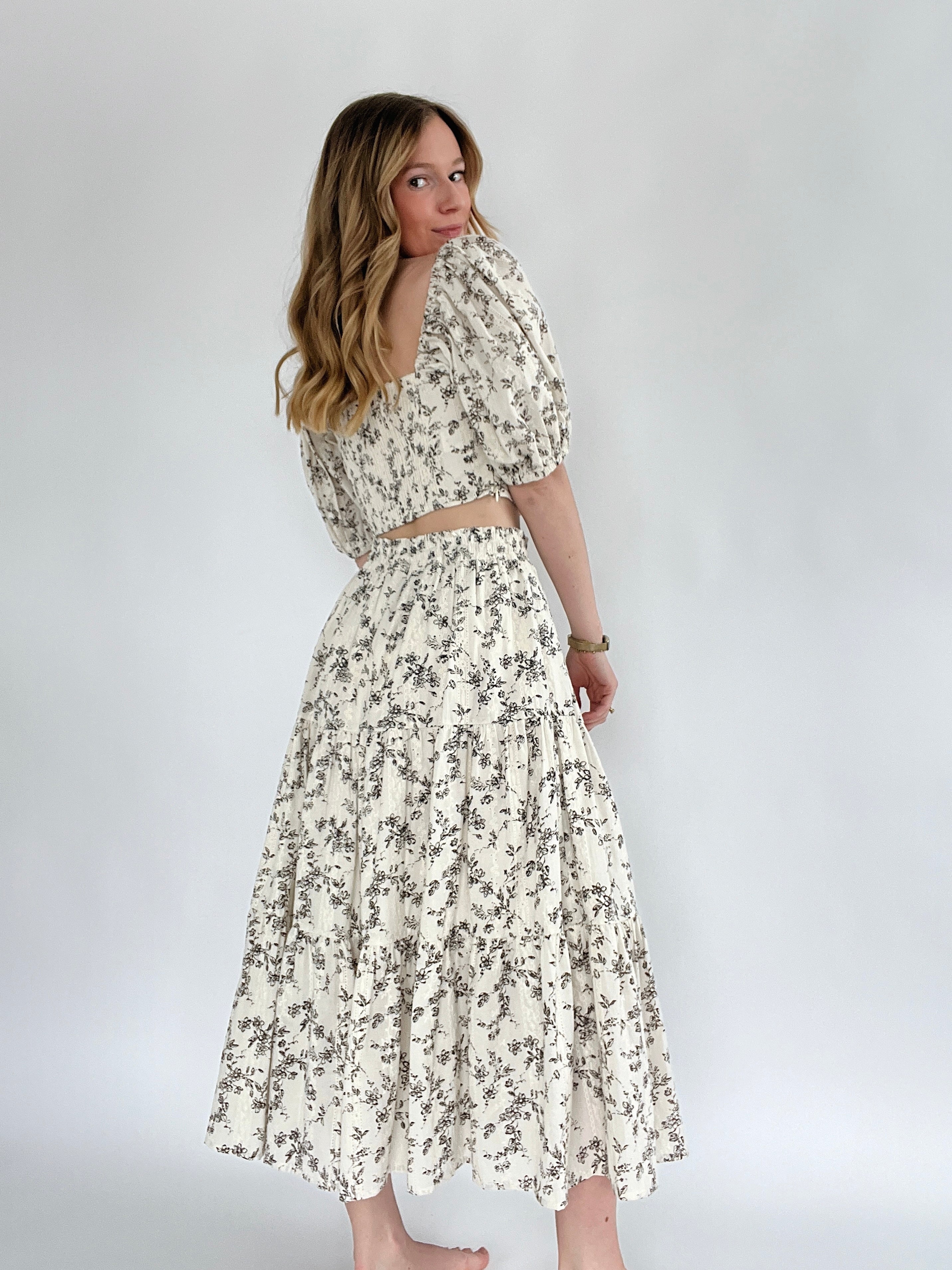 Brunch Babe Midi Skirt Back