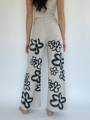 Marked By Flowers Twill Pants