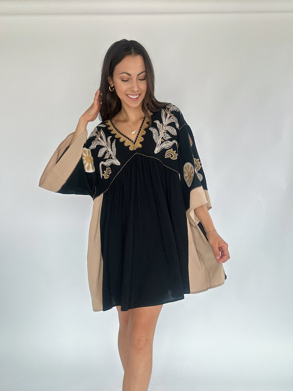 On The Right Path Mini Dress - Black