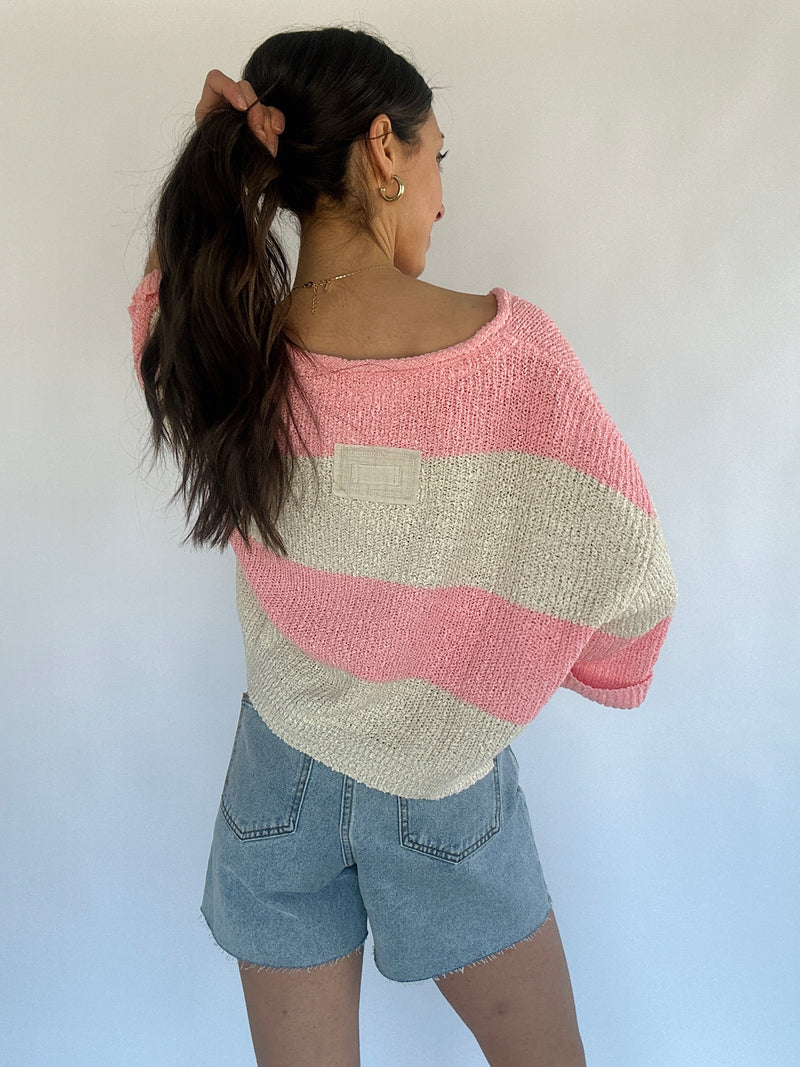 Alina Knit Top - Bubble Pink