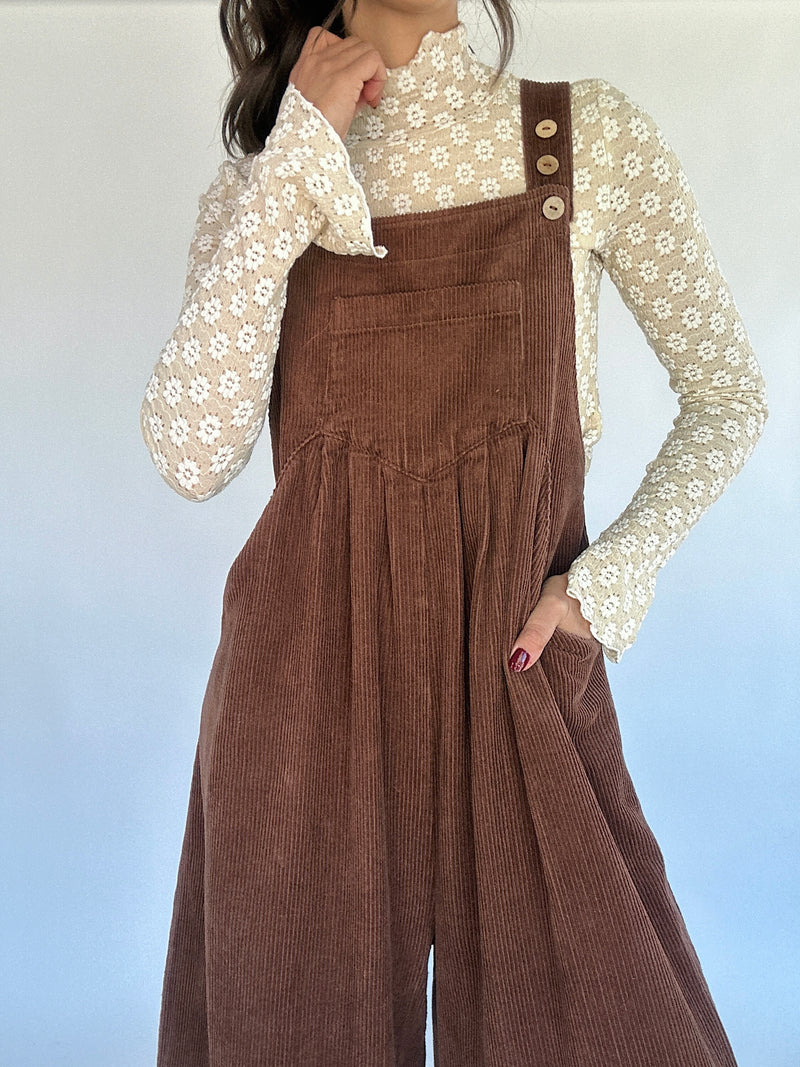 For The Best Corduroy Overalls - Mocha