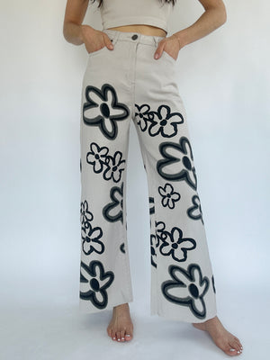 Marked By Flowers Twill Pants