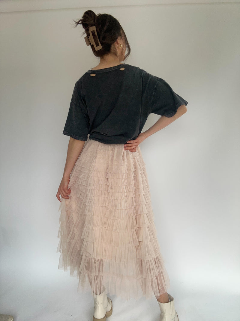 Anyway Tiered Tulle Skirt