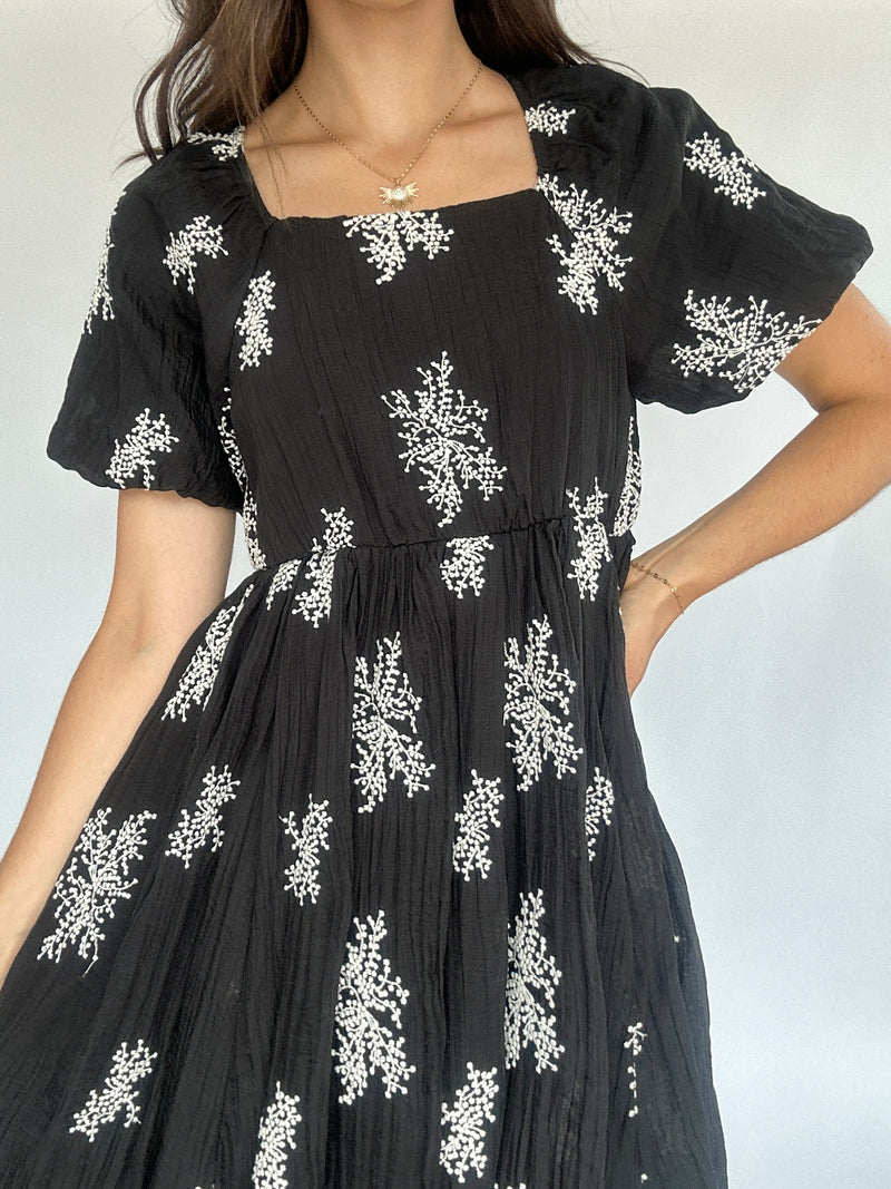 Carissa Embroidered Midi Dress